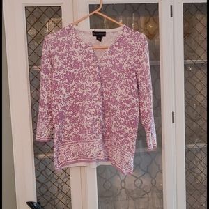Mercer & Madison mid sleeved flowered cardigan